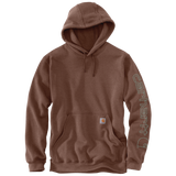 Carhartt Mens Midweight Signature Sleeve Logo Fleece Pullover Hoodie