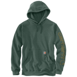 Carhartt Mens Midweight Signature Sleeve Logo Fleece Pullover Hoodie