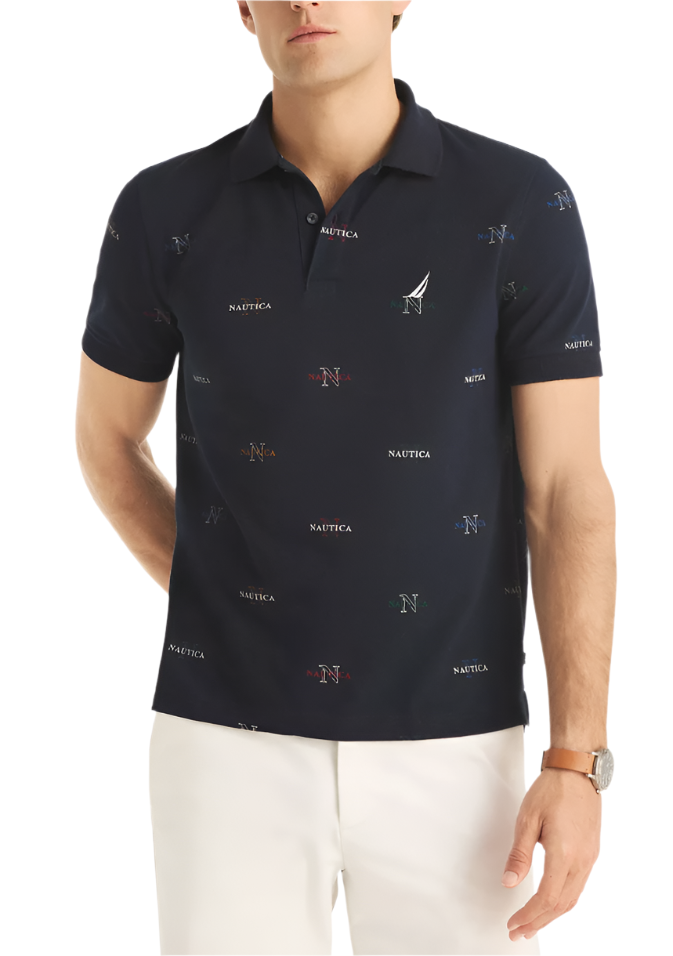 Nautica Mens Sustainably Crafted Classic Fit Short Sleeve Polo Shirt