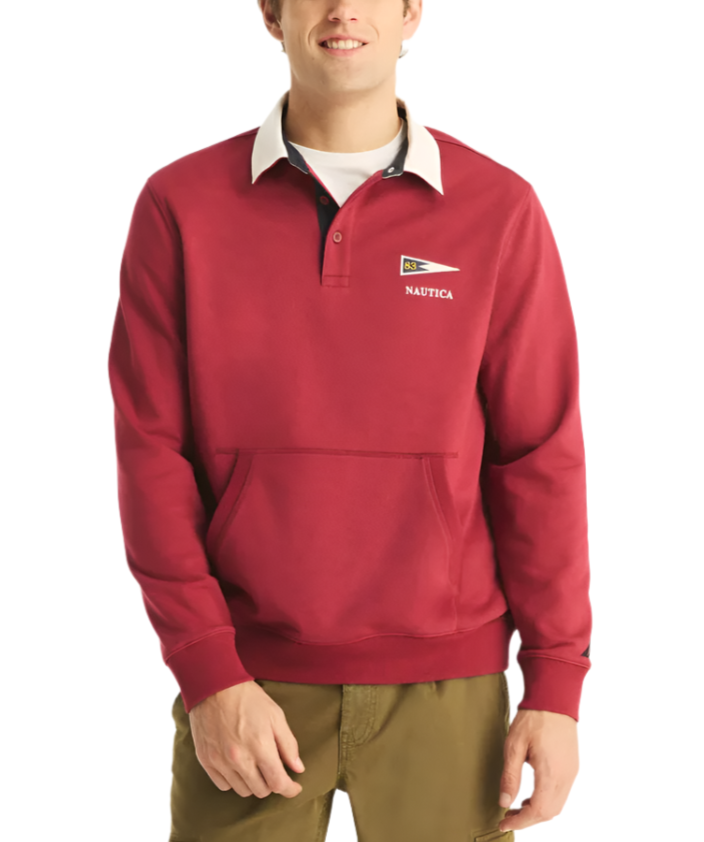 Nautica Mens Polo Sweatshirt