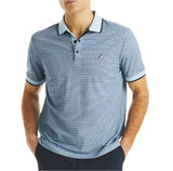 Nautica Mens Golf Geo Print Short Sleeve Polo Shirt