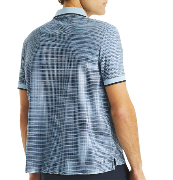 Nautica Mens Golf Geo Print Short Sleeve Polo Shirt