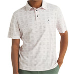 Nautica Mens Golf Print Short Sleeve Polo Shirt