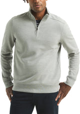 Nautica Mens Pique Fleece 1/4 Zip Sweatshirt