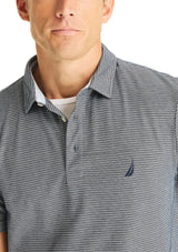 Nautica Mens Striped Golf Short Sleeve Polo Shirt