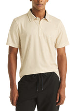 Nautica Mens Printed Crab Geo Golf Short Sleeve Polo Shirt