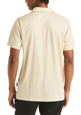 Nautica Mens Printed Crab Geo Golf Short Sleeve Polo Shirt