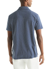 Nautica Mens Brick Pattern Short Sleeve Button Down Shirt
