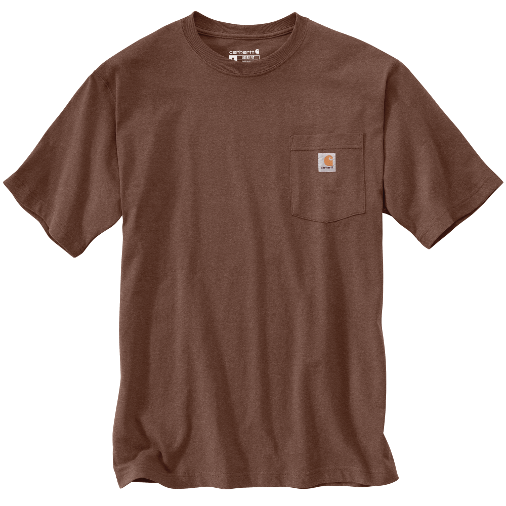 Carhartt Mens Loose Fit Heavyweight Short Sleeve Pocket T-Shirt