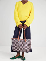 Kate Spade Spade Flower Monogram Sutton Medium Tote Handbag