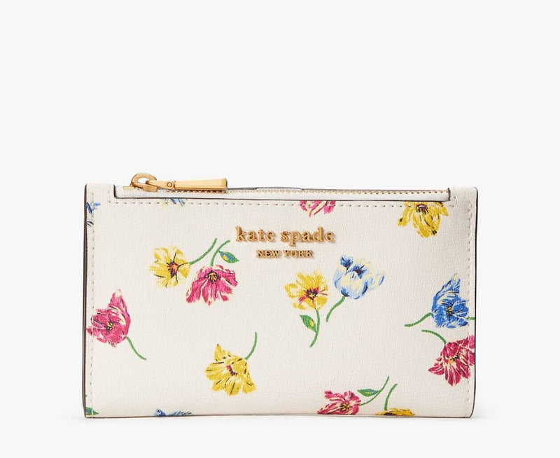 Kate Spade Morgan Tulip Toss Small Slim Bifold Wallet