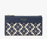 Kate Spade Spade Flower Jacquard Zip Slim Wallet