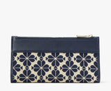 Kate Spade Spade Flower Jacquard Zip Slim Wallet