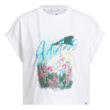 adidas Womens Summer Romance Graphic Short Sleeve T-Shirt