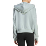 adidas Womens Essentials 3-Stripes French Terry Quarter-Zip Hoodie Jacket