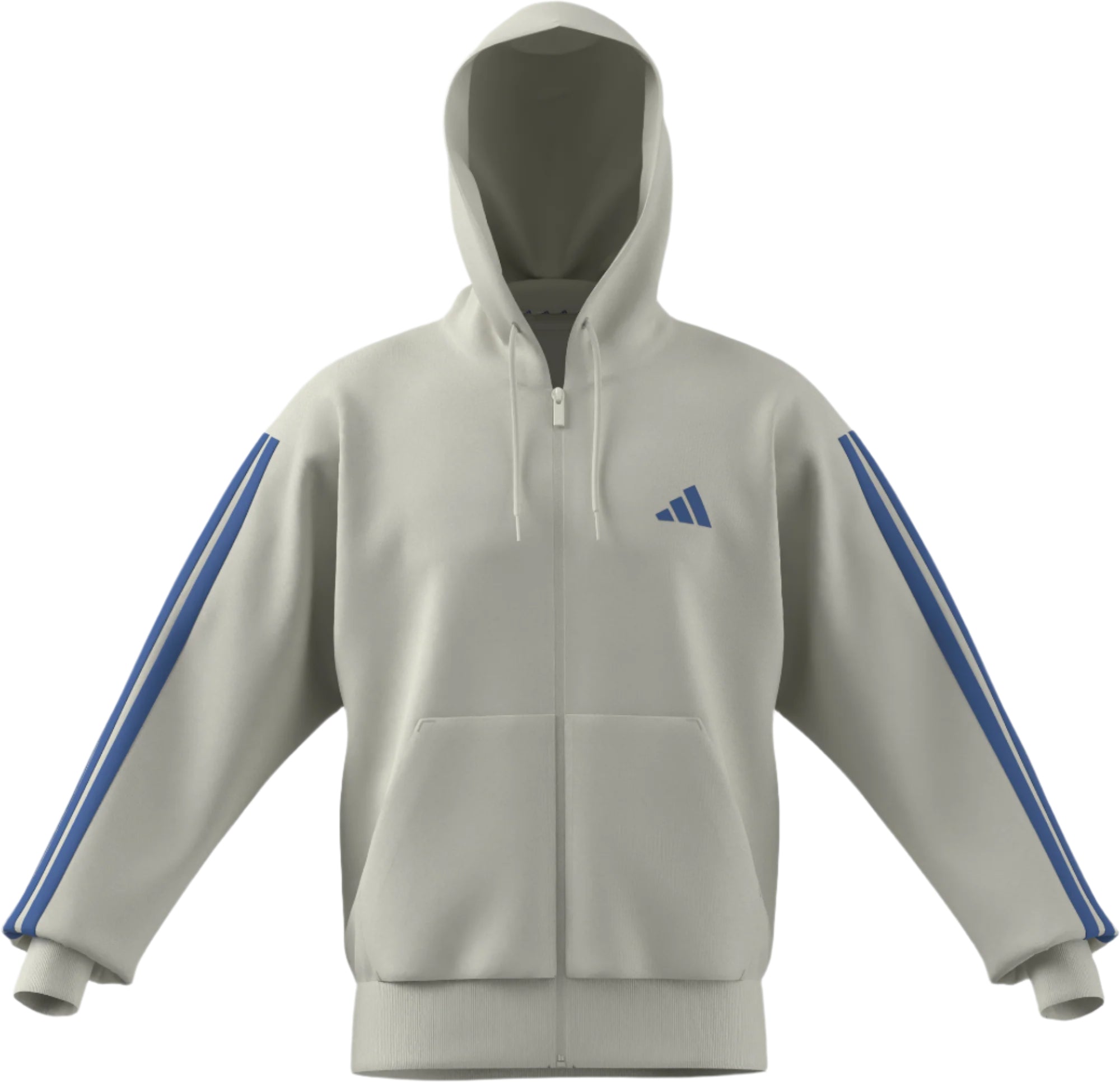 adidas Mens Essentials 3-Stripes Fleece Full-Zip Hoodie Jacket