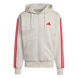 adidas Mens Essentials 3-Stripes Fleece Hoodie Jacket