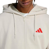 adidas Mens Essentials 3-Stripes Fleece Hoodie Jacket