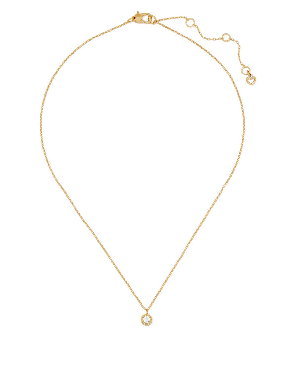 Kate Spade Set In Stone Mini Pendant Gold Necklace