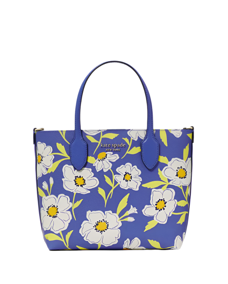 Blue floral handbag online