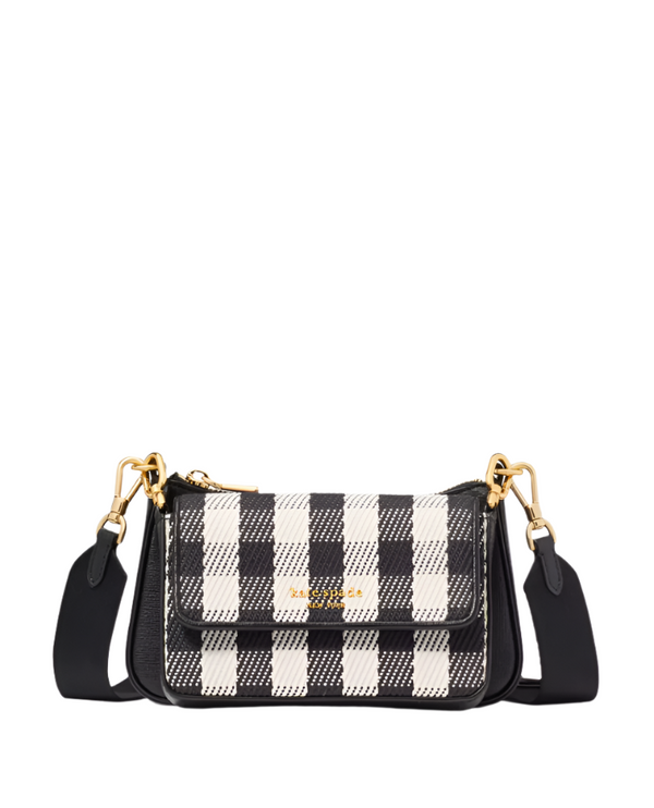 Kate Spade Double Up Gingham Field Crossbody Handbag