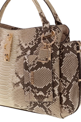 GUESS Yvonne Animalier Print Satchel Handbag