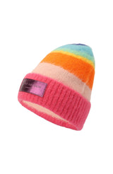 Kurt Geiger Fuzzy Striped Beanie
