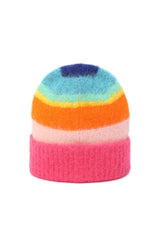 Kurt Geiger Fuzzy Striped Beanie