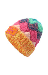 Kurt Geiger Womens Chunky Stained Glass Knit Beanie Hat