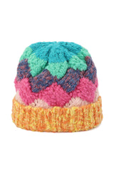 Kurt Geiger Womens Chunky Stained Glass Knit Beanie Hat