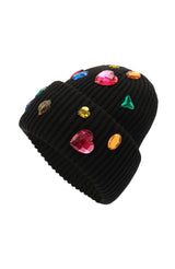 Kurt Geiger Womens Gem Cuff Beanie Hat