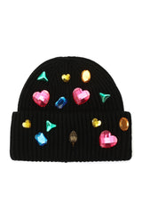Kurt Geiger Womens Gem Cuff Beanie Hat