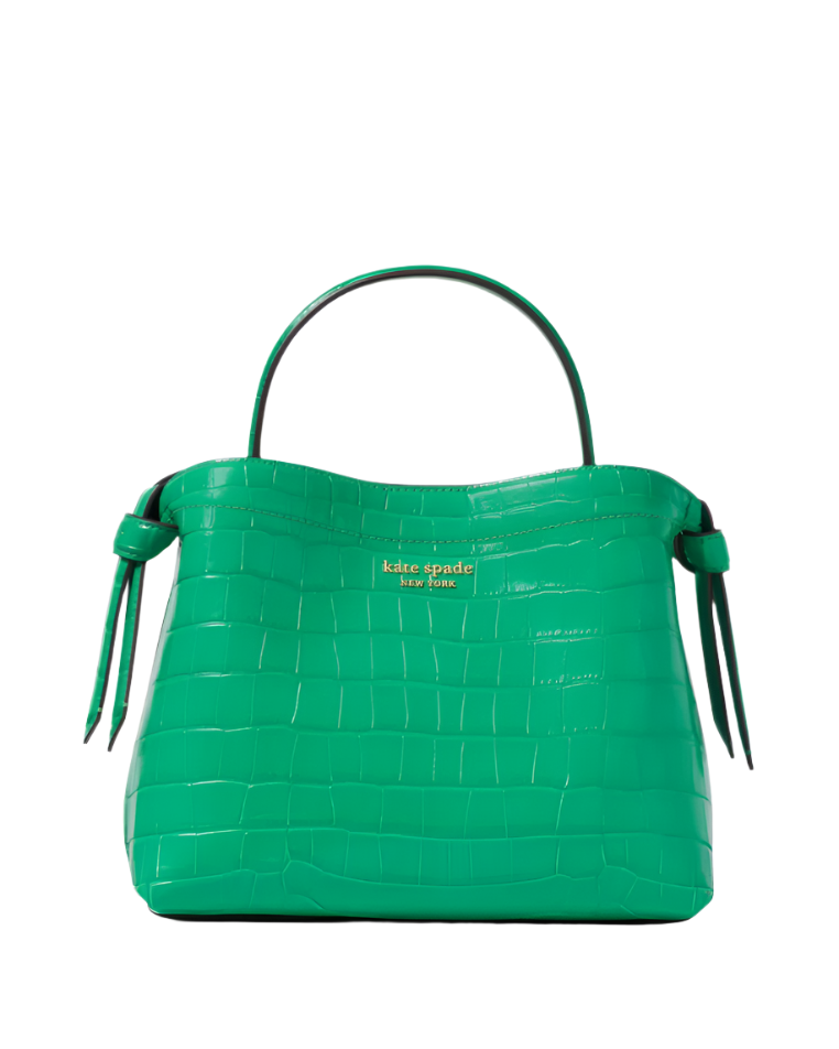 Kate Spade Knott Croc-Embossed Medium Top Handle Crossbody Handbag Kate Spade Knott Croc-Embossed Medium Top Handle Crossbody Handbag