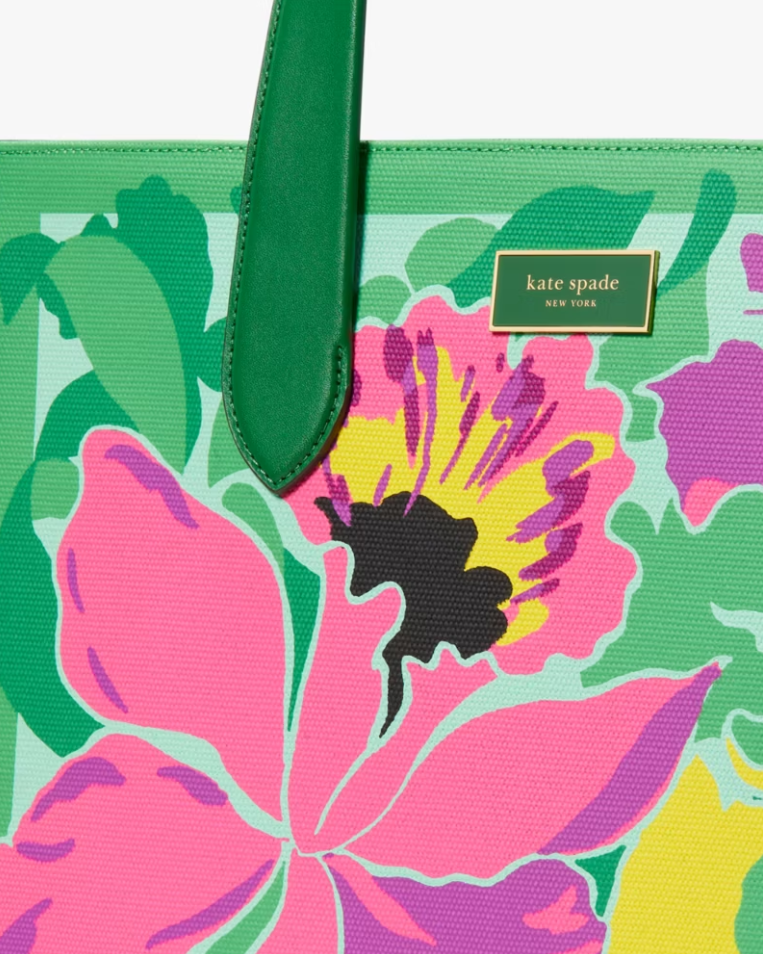 Kate Spade Manhattan Orchid Bloom Canvas Tote Handbag – ShopCGX