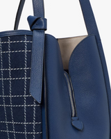 Kate Spade Knott Denim Check Large Shoulder Handbag