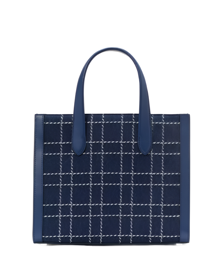 Kate Spade Manhattan Denim Check Small Tote Handbag