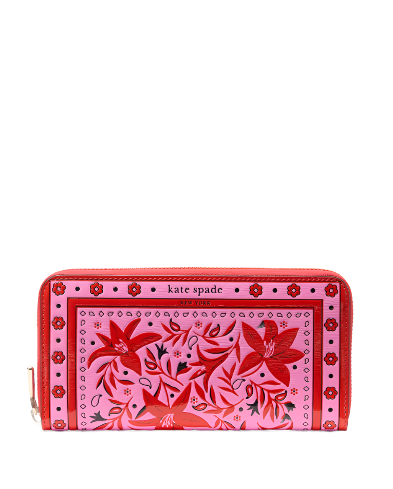 Kate Spade Morgan Bandana Embroidered Saffiano Zip Around Kate Spade Morgan Bandana Embroidered Saffiano Zip Around