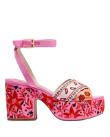 Kate Spade Womens Rio Bandana Patchwork Platform Sandals