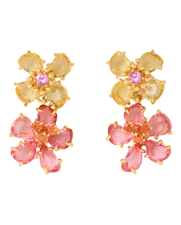 Kate Spade Paradise Flower Double Drop Earrings