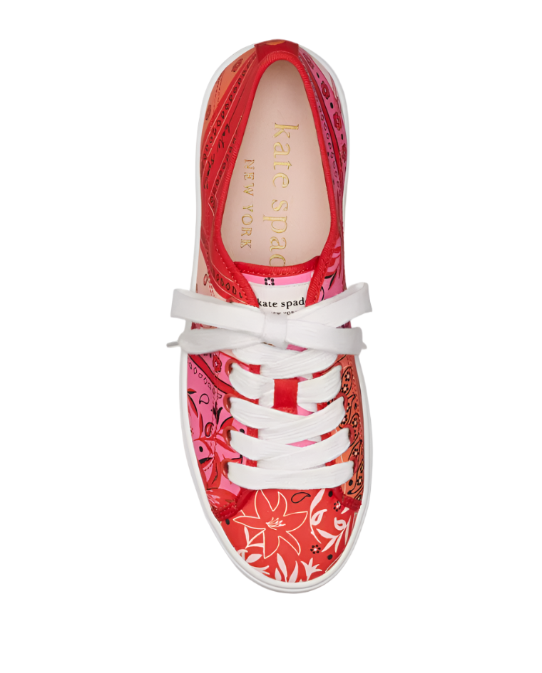 Kate Spade Womens Serve Bandana Patchwork Sneakers