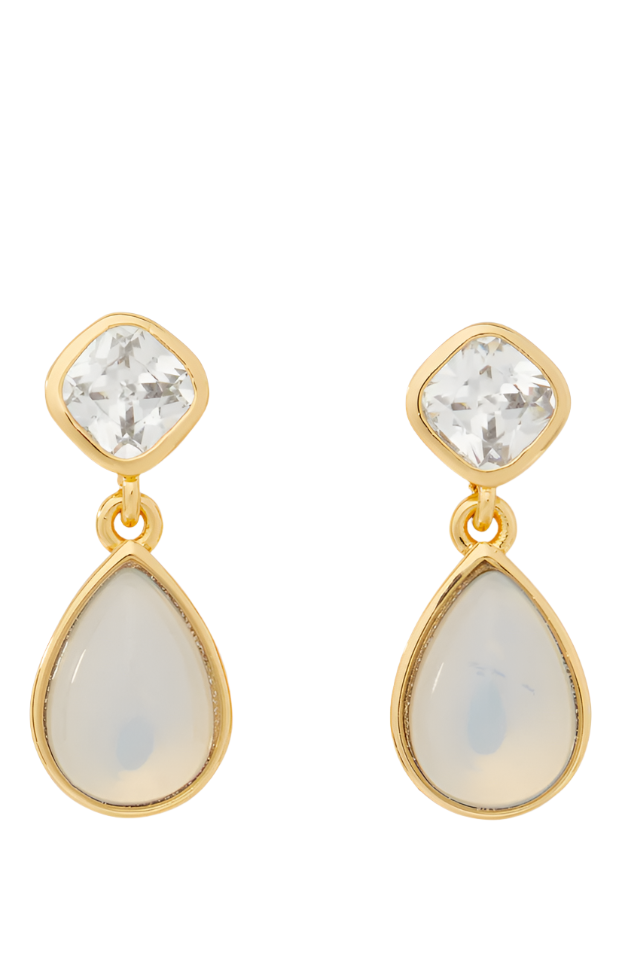 Kate Spade Bubbly Bezel Double Drop Earrings