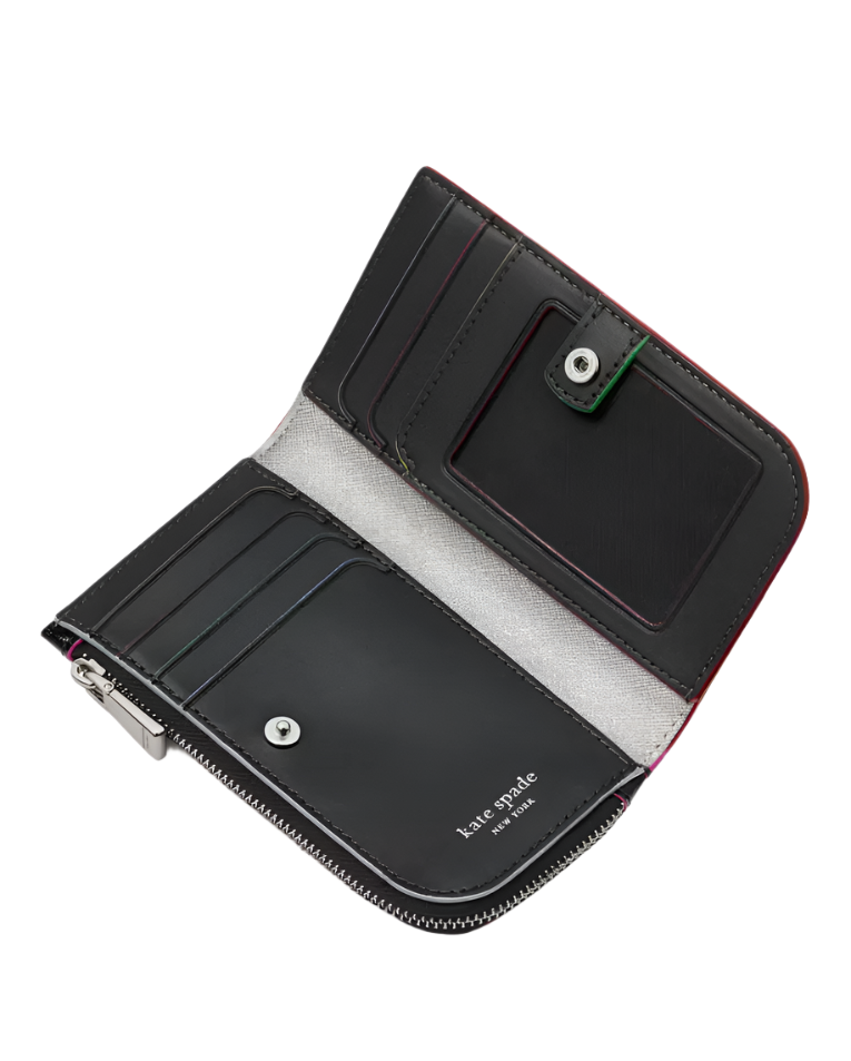 Kate Spade Devin Glitter Edge Small Slim Bifold Wallet – ShopCGX