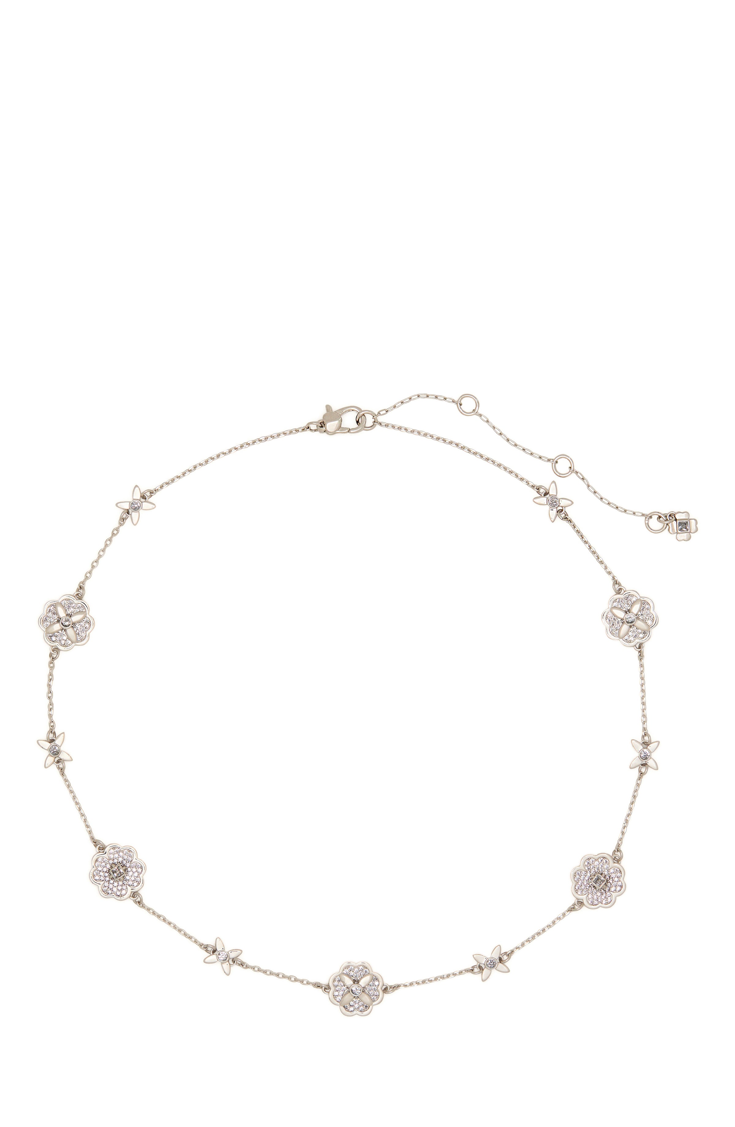 Kate Spade Heritage Bloom Silver Necklace