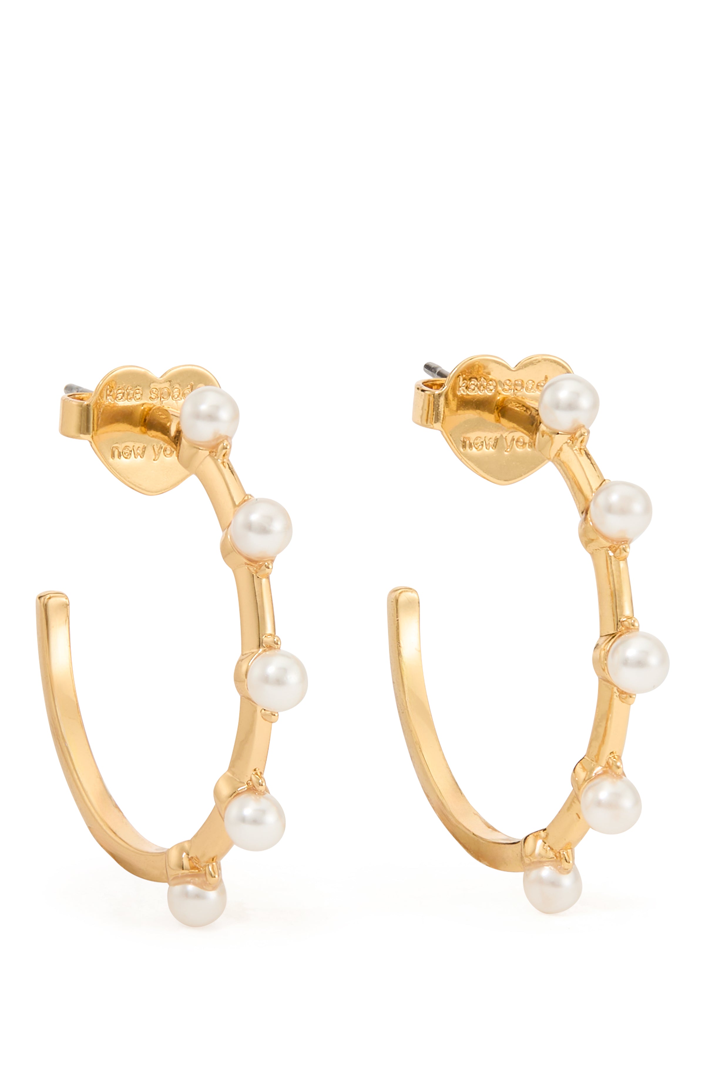 Kate Spade Hint of Shimmer Gold Hoop Earrings