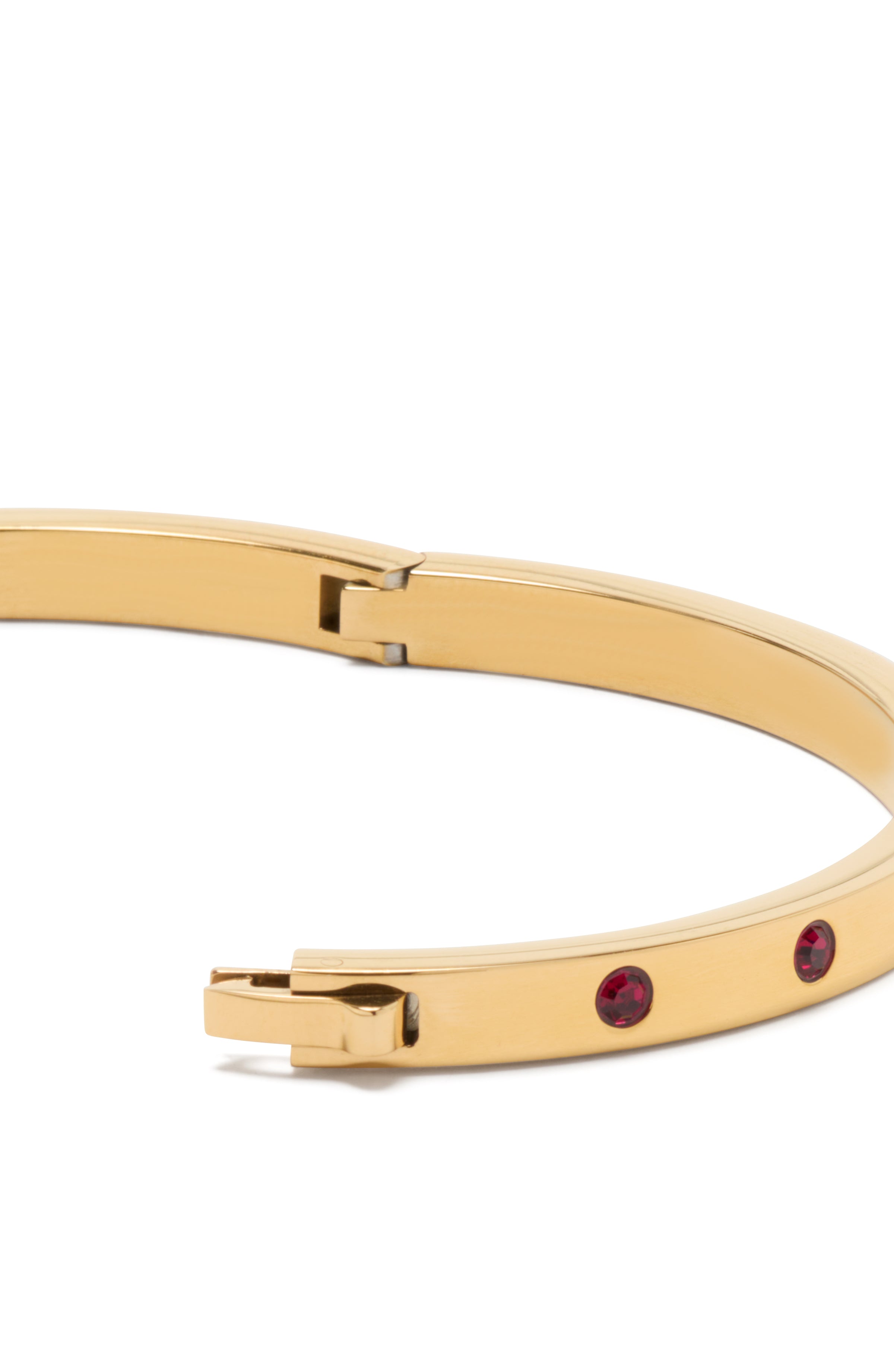 Kate Spade Set In Stone Hinged Ruby Bangle Bracelet