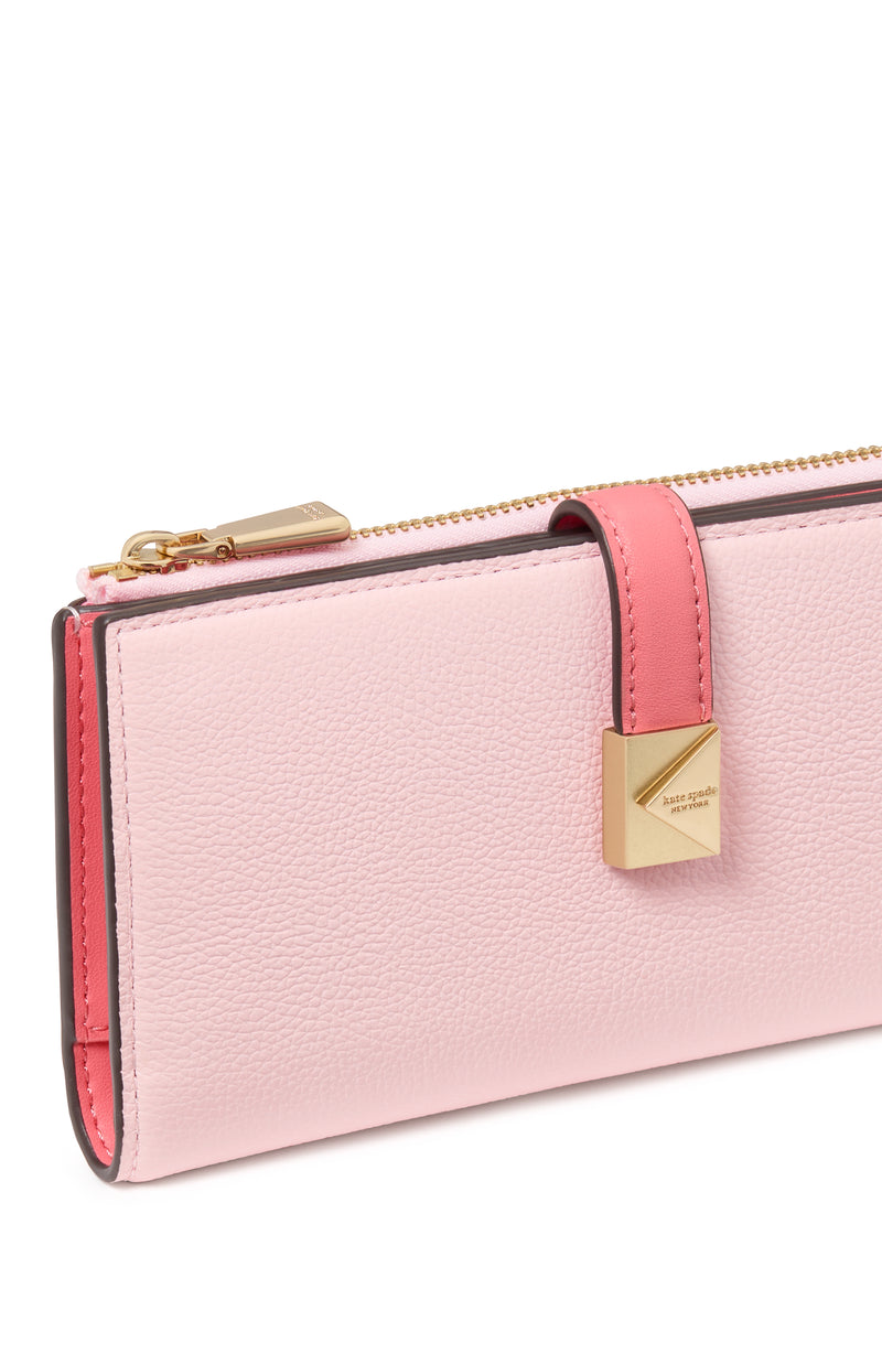 Kate Spade Deco Colorblocked Zip Slim Wallet