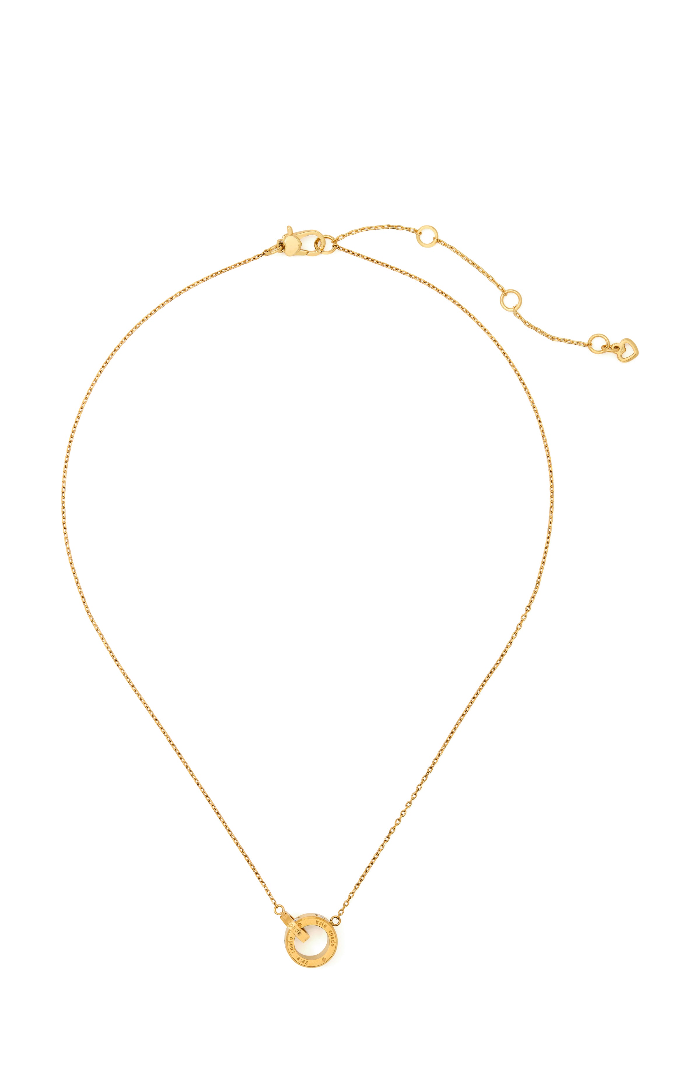 Kate Spade Set In Stone Interlink Pendant Necklace - Gold-Toned