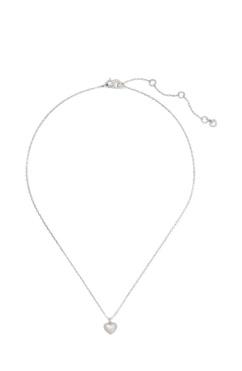 Kate Spade Heart You Delicate Mini Pendant Necklace - Silver-Plated