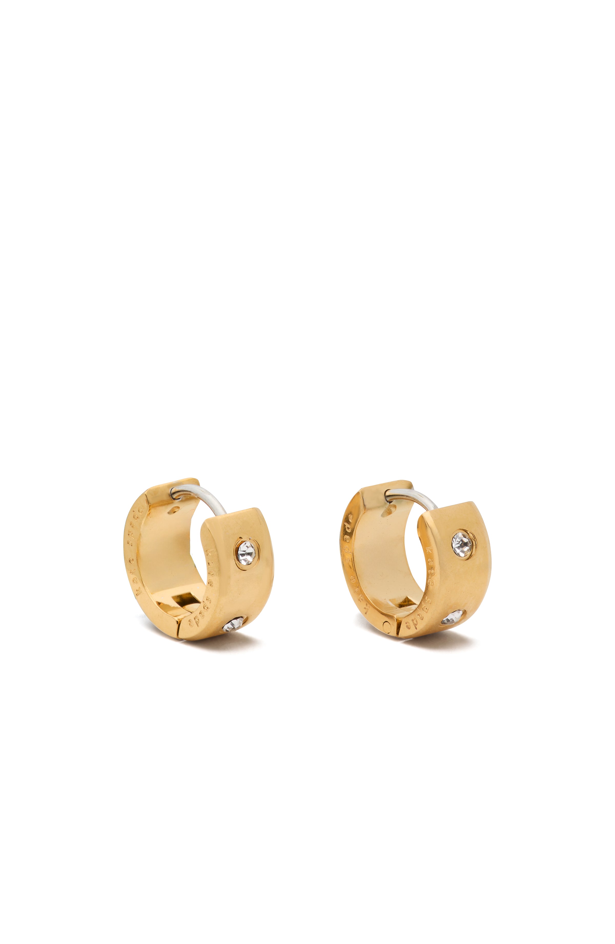 Kate Spade Set In Stone Chunky Huggies Earrings