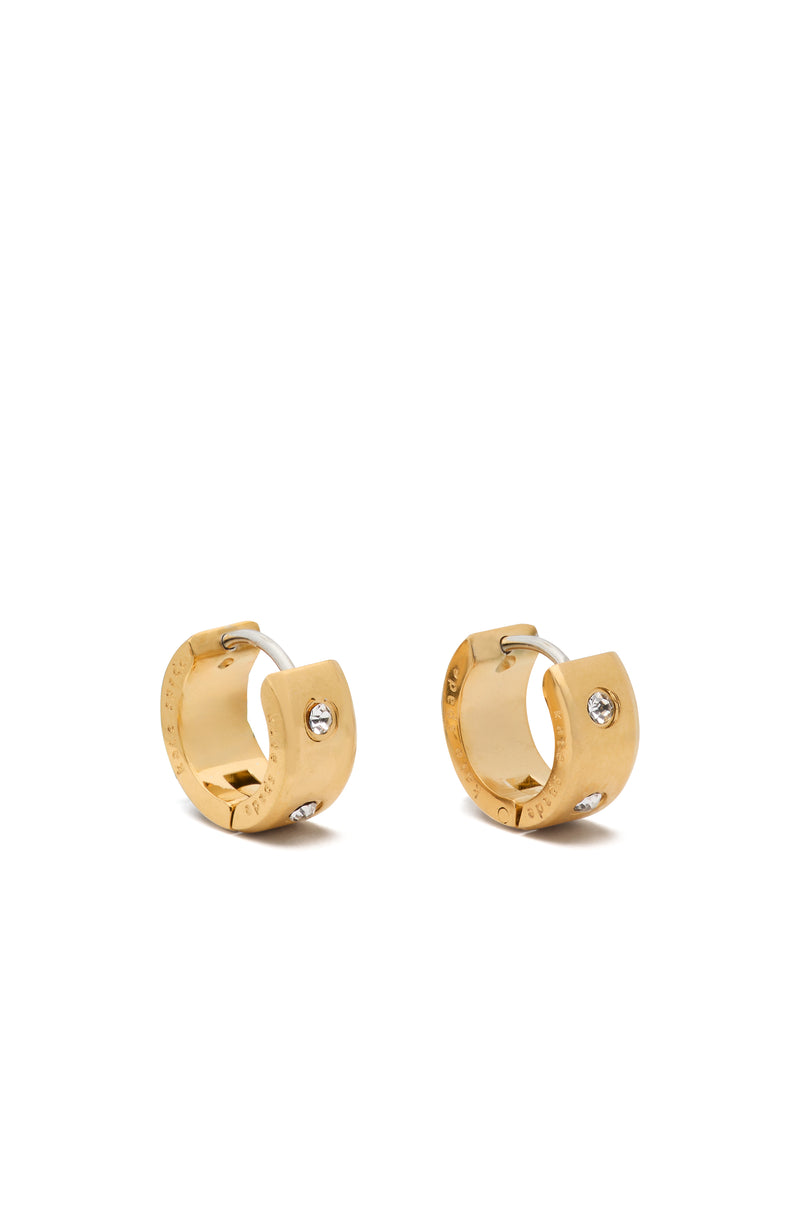 Kate Spade Set In Stone Chunky Huggies Earrings